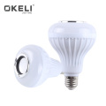 OKELI Smart RGB RGBW Wireless Speaker Bulb 10W LED Lamp Light Music Player Dimmable Audio 24 Keys Remote Controller